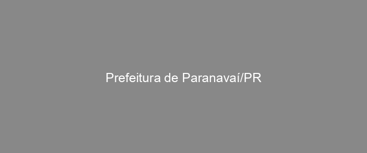 Provas Anteriores Prefeitura de Paranavaí/PR